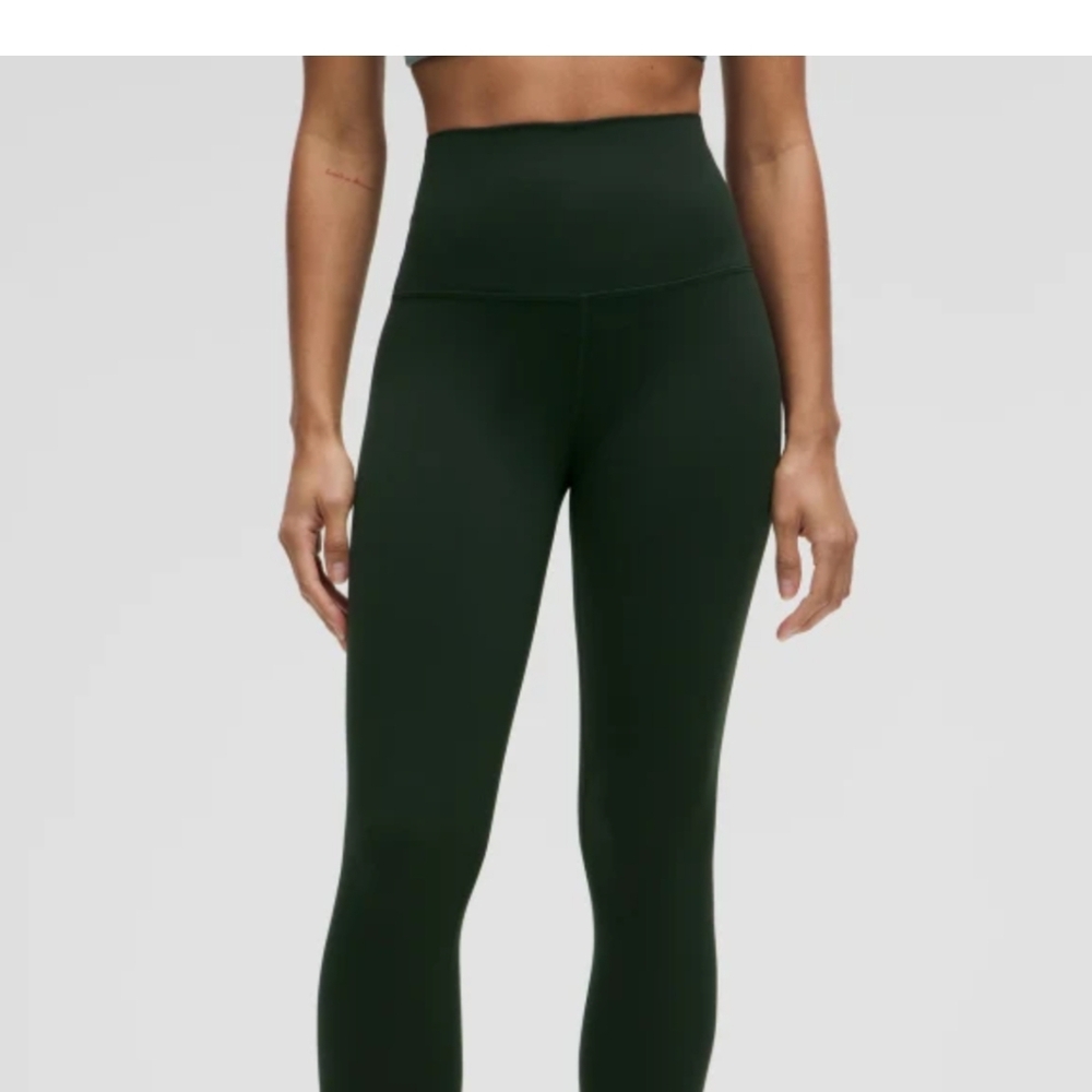 High-Waisted Dark Green Leggings